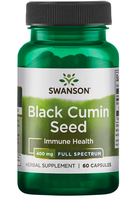 Levně Swanson Black Cumin Seed (Černucha setá), 400 mg, 60 kapslí