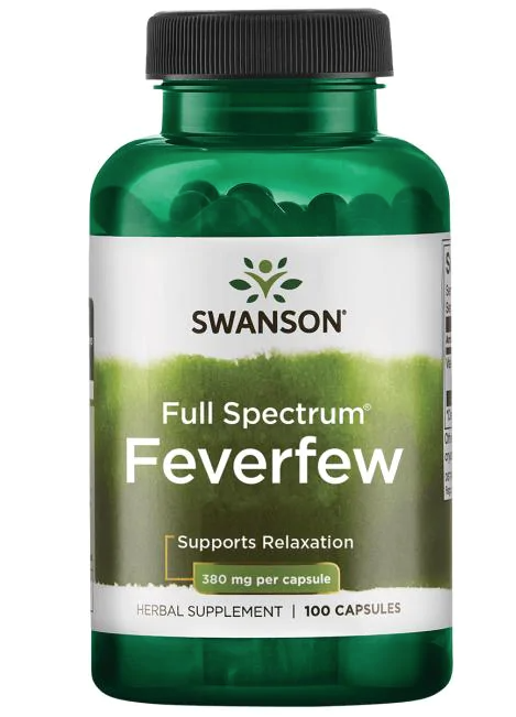 Levně Swanson Feverfew (Řimbaba obecná), 380 mg, 100 kapslí