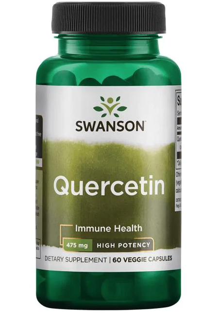 Swanson High Potency Quercetin (Kvercetin), 475 mg, 60 rostlinných kapslí