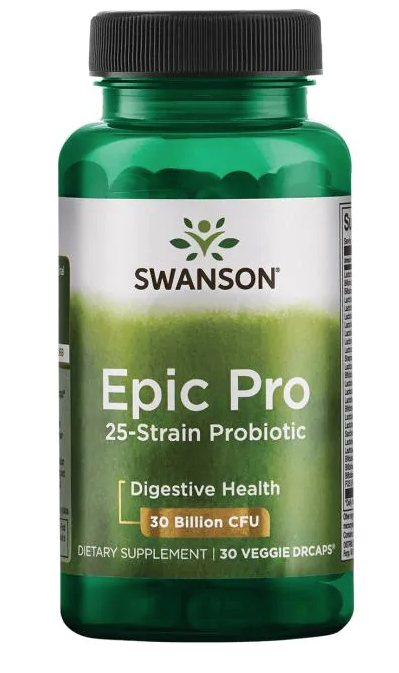 Levně Swanson Epic Pro probiotika 25 kmenů, 30 mld CFU, 30 kapslí