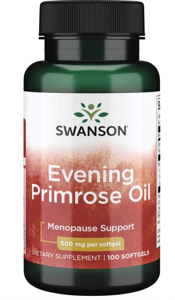 Levně Swanson Evening Primrose Oil (Pupálkový olej), 500 mg, 100 softgelových kapslí