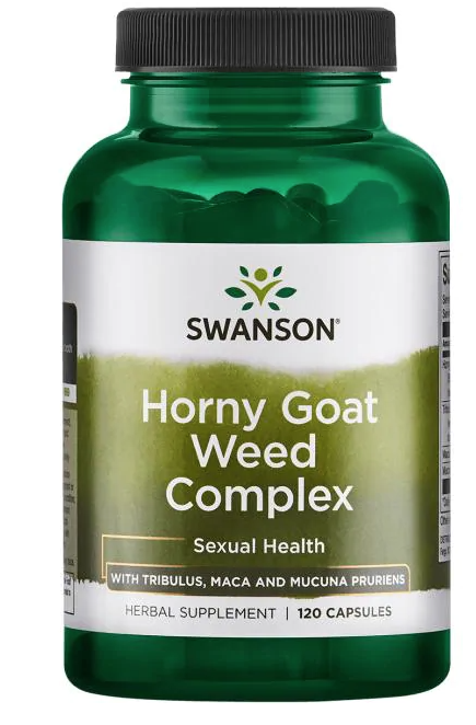 Levně Swanson Horny Goat Weed Complex (Škornice extrakt s Kotvičníkem a Macou), 120 kapslí