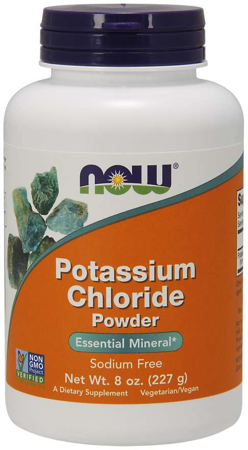 Levně Now® Foods NOW Potassium Chloride Powder (draslík jako chlorid draselný prášek), 227g