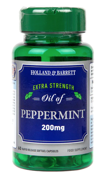 Holland & Barrett Oil of Peppermint (olej z máty peprné), 200 mg, 60 kapslí