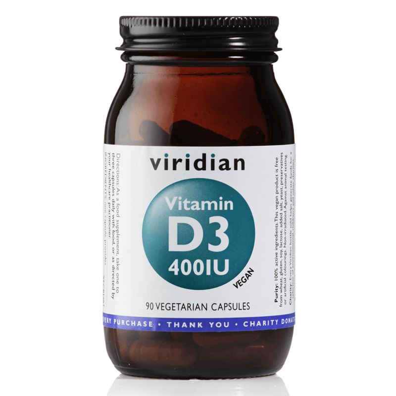 Viridian Vitamin D3 400IU 90 kapslí