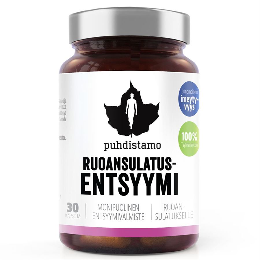 Puhdistamo - Digestive Enzymes 30 kapslí (Trávicí enzymy - Ruoansulatus Enstsyymi) Doplněk stravy