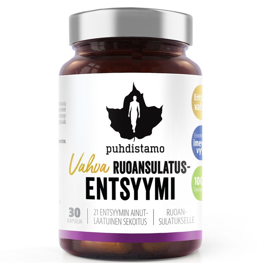 Levně Puhdistamo - Super Digestive Enzymes 30 kapslí (Super trávicí enzymy - Vahva Ruoansulatus Enstsyymi)