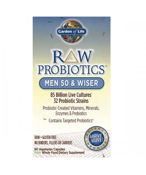 Levně Garden of life RAW Probiotika pro muže po 50+ - 85mld. CFU, 90 rostlinných kapslí