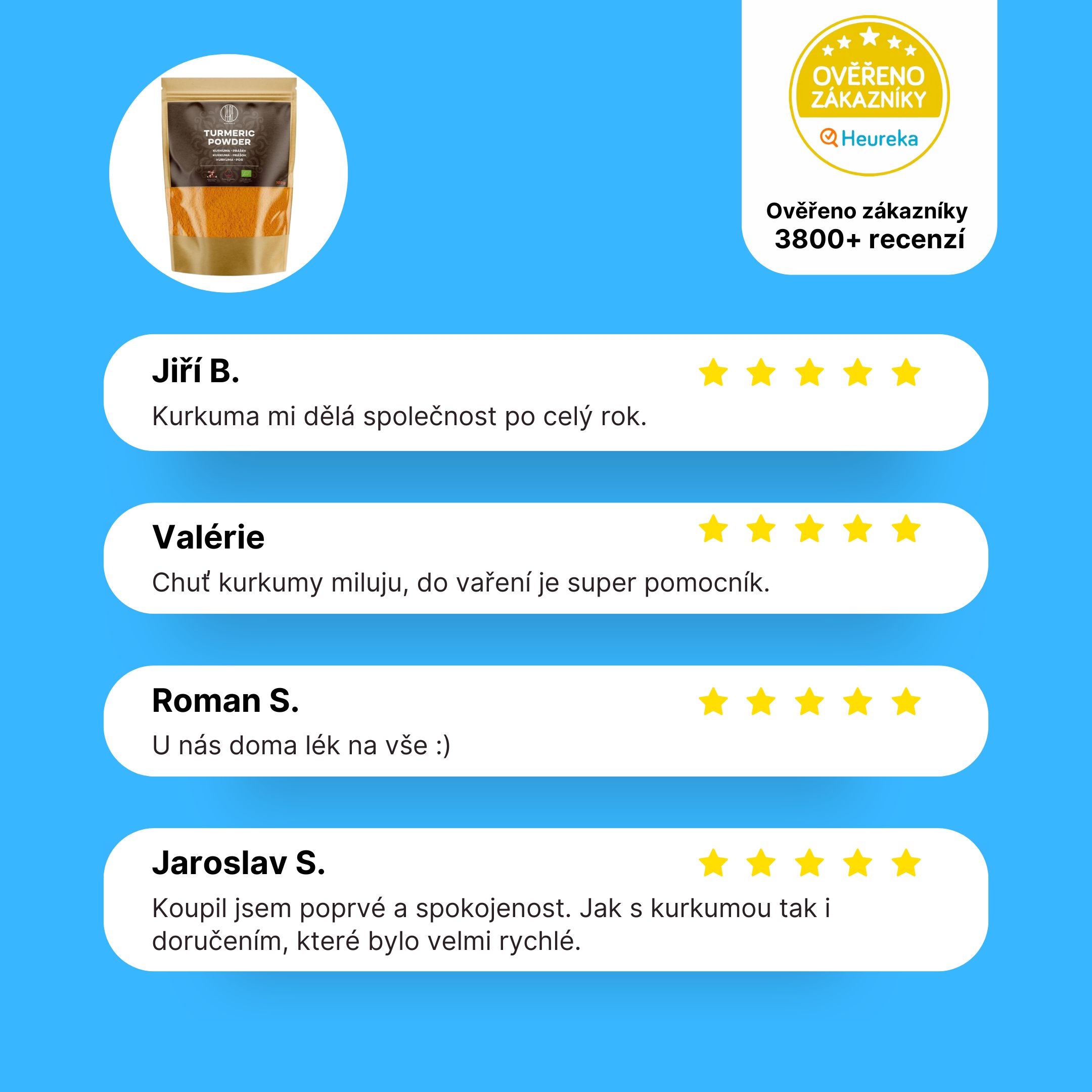 BrainMax Pure Kurkuma BIO prášek, 100 g Obrázek