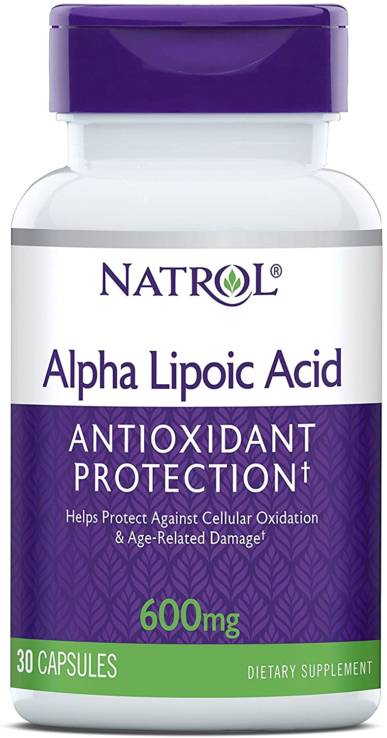 Natrol Alpha Lipoic Acid (Kyselina Alfa Lipoová), 600 mg, 30 kapslí