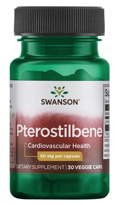 Levně Swanson Pterostilben - 50 mg, 30 rostlinných kapslí