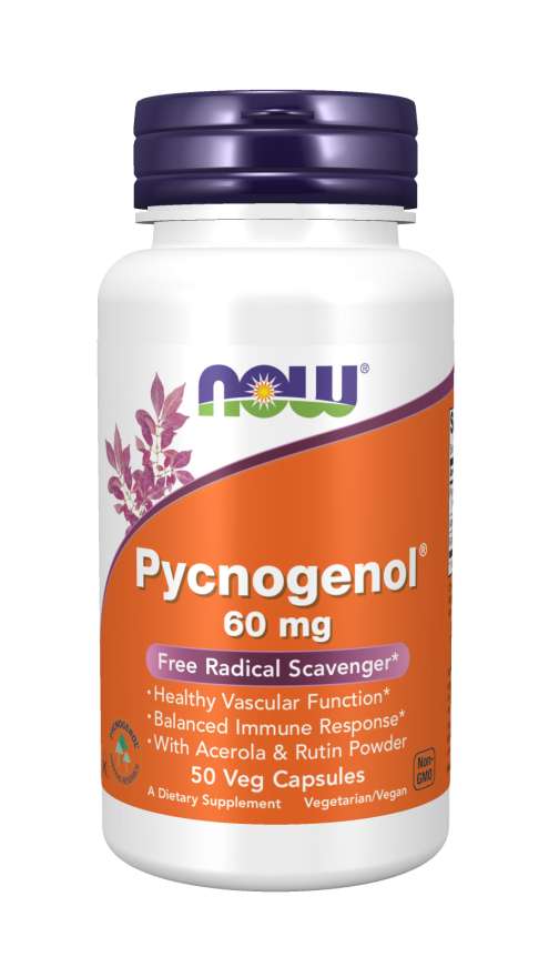 Levně Now® Foods NOW Pycnogenol s Acerolou a Rutinem, 60 mg, 50 rostlinných kapslí