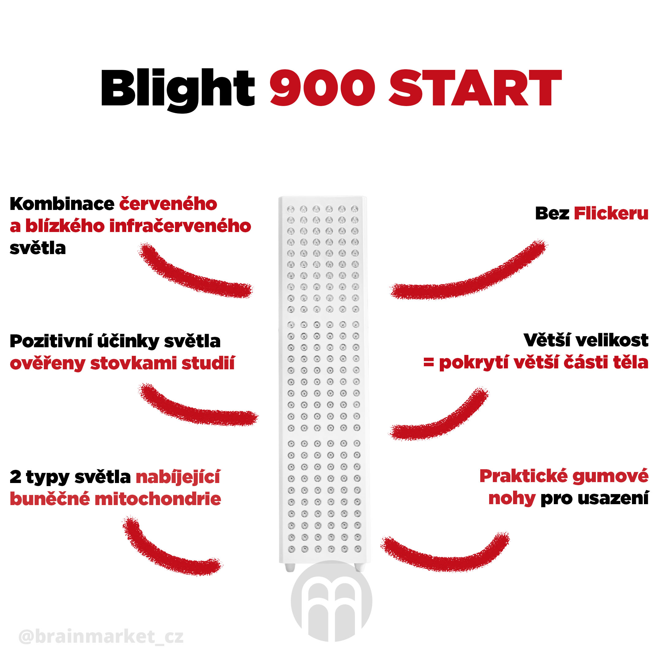 Red light panel Blight 900 START, NO FLICKER Obrázek