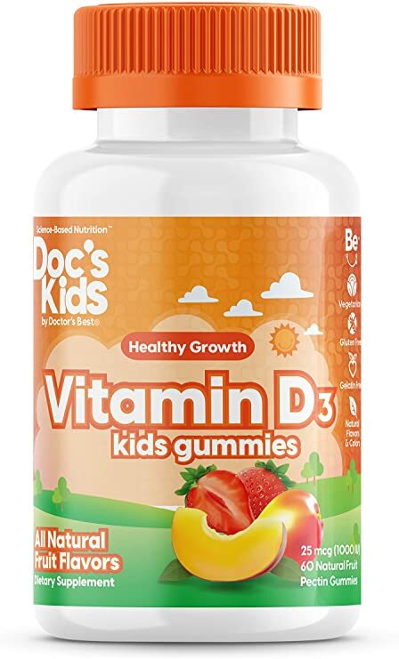 Levně Doctor's Best Doctor’s Best Kid's vitamin D3 (vitamín D3 pro děti), 60 gumových medvídků