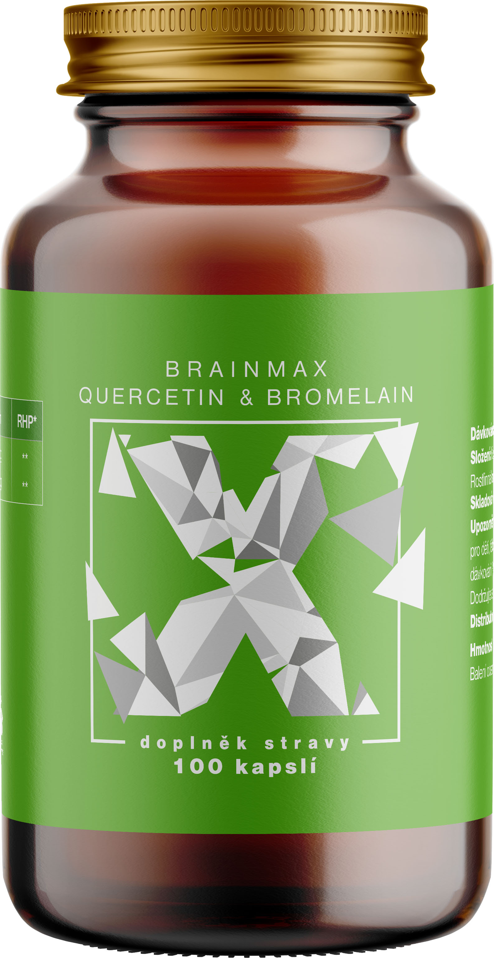 BrainMax Quercetin & Bromelain, Kvercetin a Bromelain, 100 rostlinných kapslí Doplněk stravy