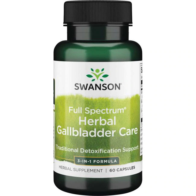 Swanson Full Spectrum Herbal Gallbladder (péče o žlučník), 60 kapslí