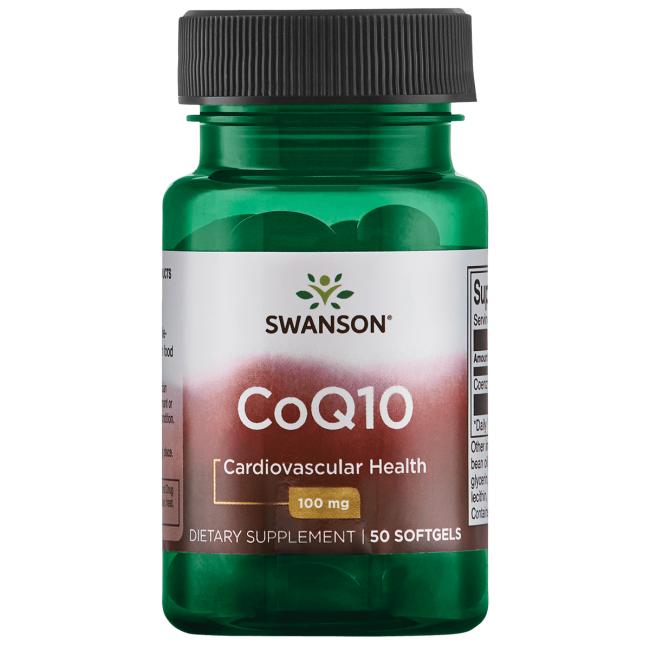 Levně Swanson CoQ10 (Koenzym Q10), 100 mg, 50 softgelových kapslí