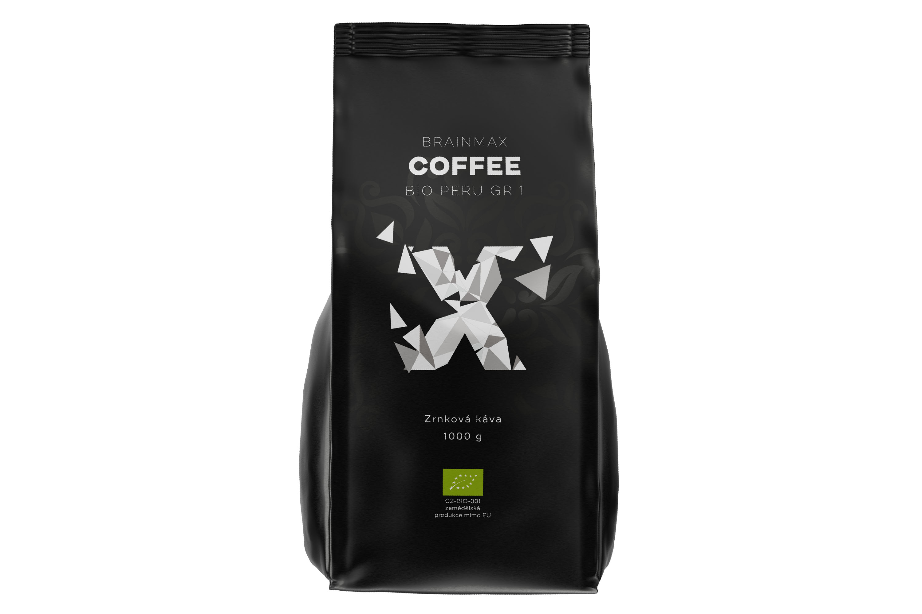 BrainMax Coffee, Káva Peru Grade 1, BIO, 1kg, Zrno *CZ-BIO-001 certifikát