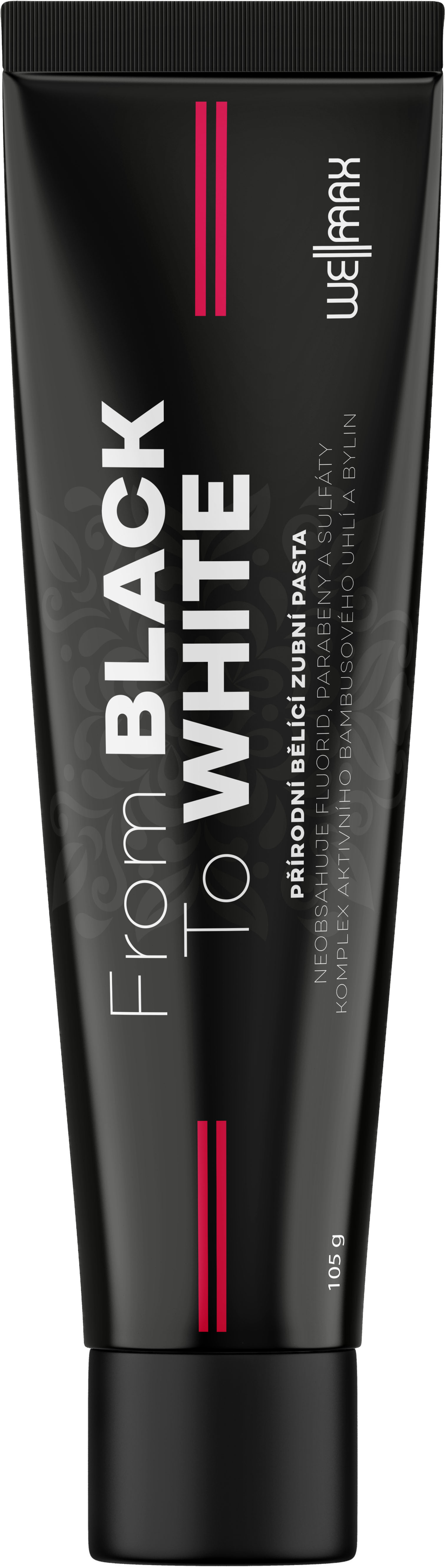 Levně WellMax From Black to White, Černá bělící zubní pasta, 105 g