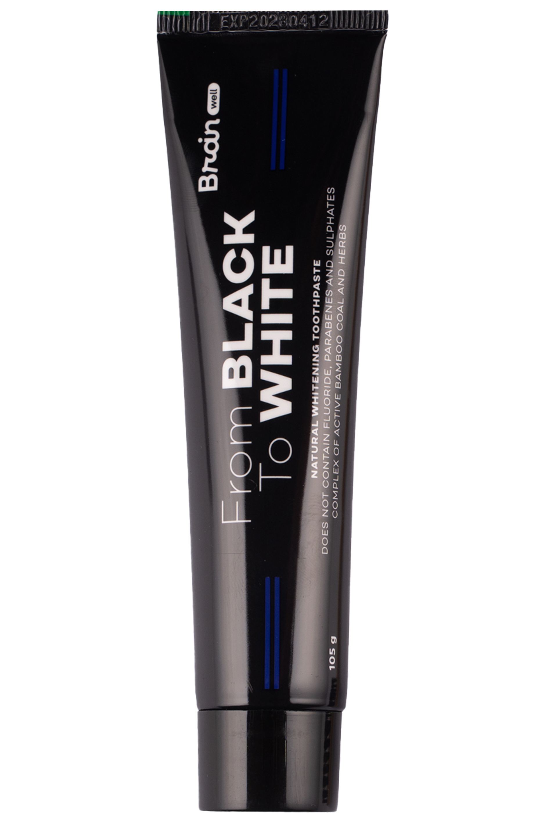 WellMax From Black to White, Černá bělící zubní pasta, 105 g WellMax From Black to White, Černá bělící zubní pasta, 105 g