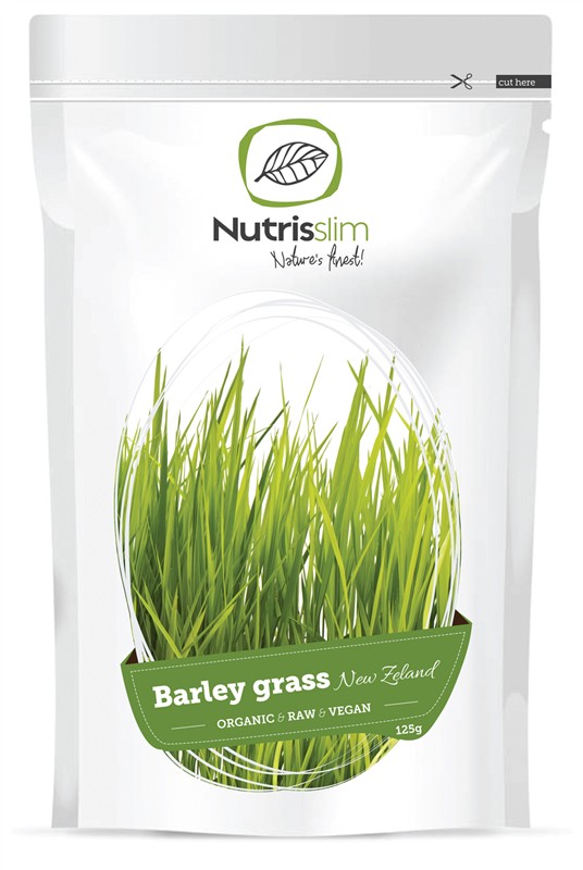 Nutrisslim Barley Grass Powder (New Zealand) 125g Bio SI-EKO-001 certifikát