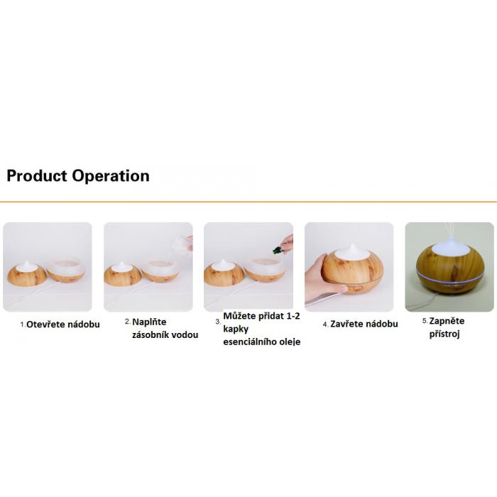 BrainMax Aroma Difuzér ZEN DARK s dálkovým ovládáním Obrázek