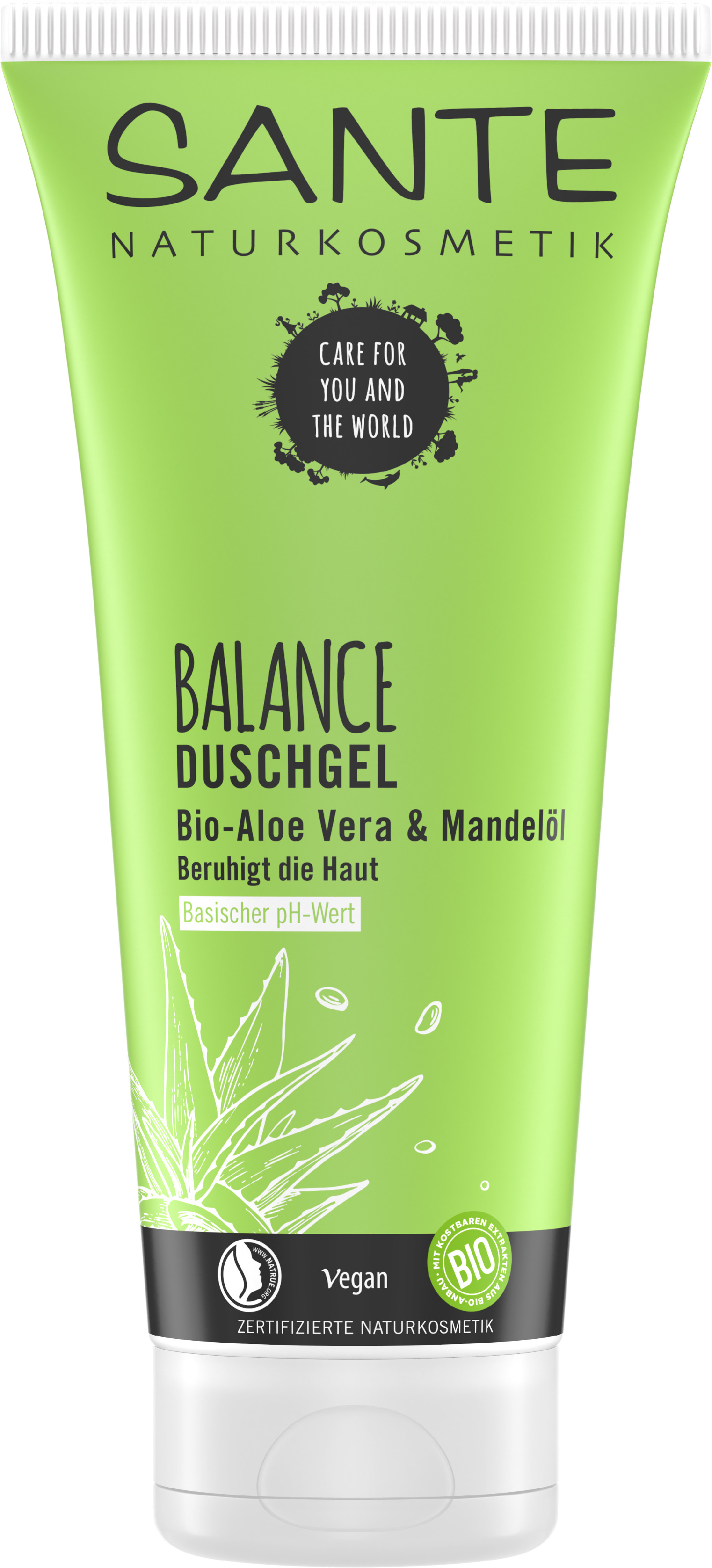 Sante - Sprchový gel Balance, Bio Aloe & Mandlový olej 200 ml