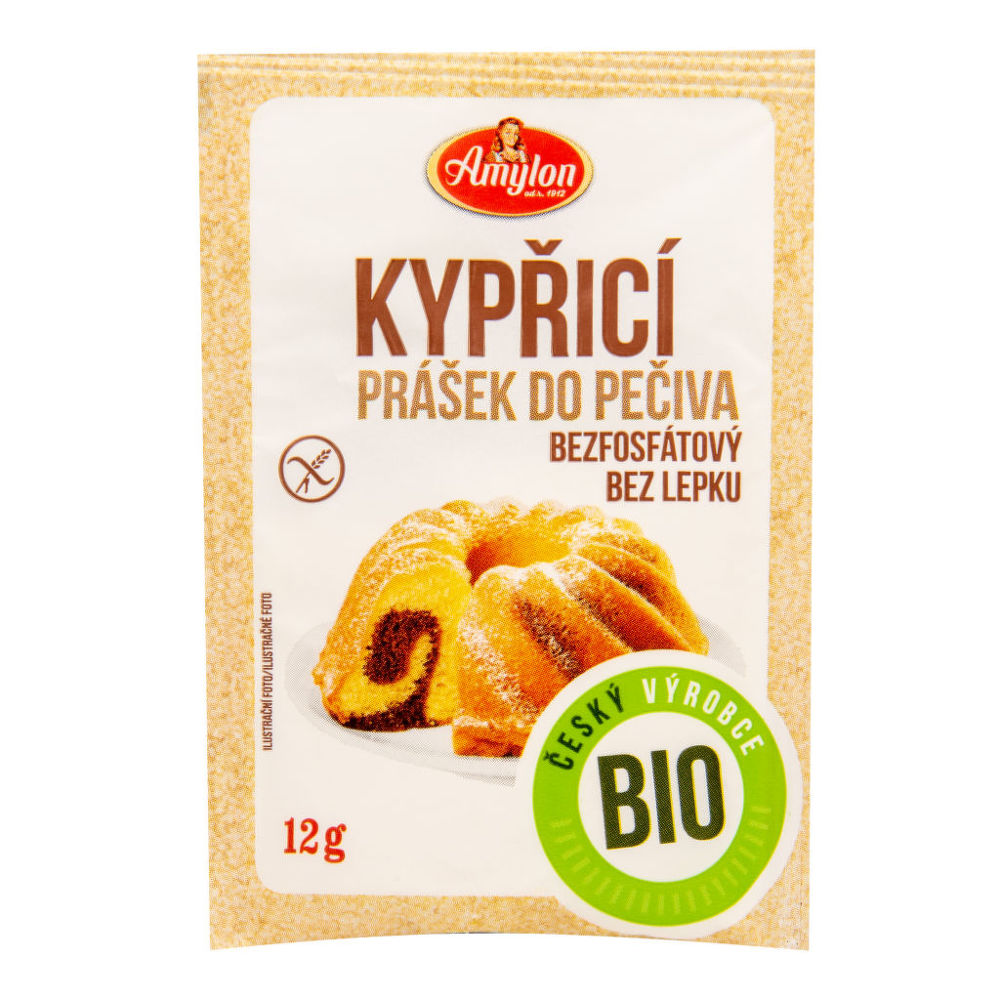 Levně Amylon - Kypřící prášek do pečiva bezlepkový BIO, 12 g *CZ-BIO-001 certifikát