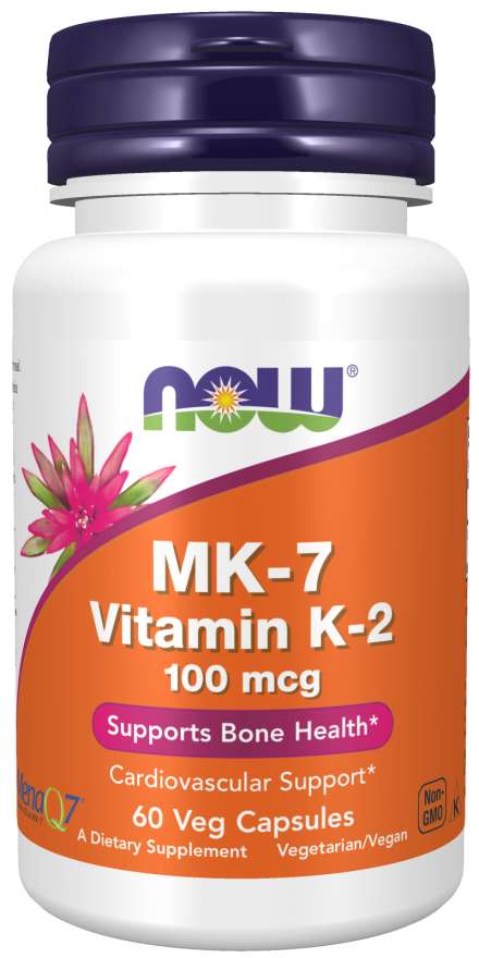 Levně Now® Foods NOW MK-7 Vitamin K2, 100 mcg, 60 rostlinných kapslí