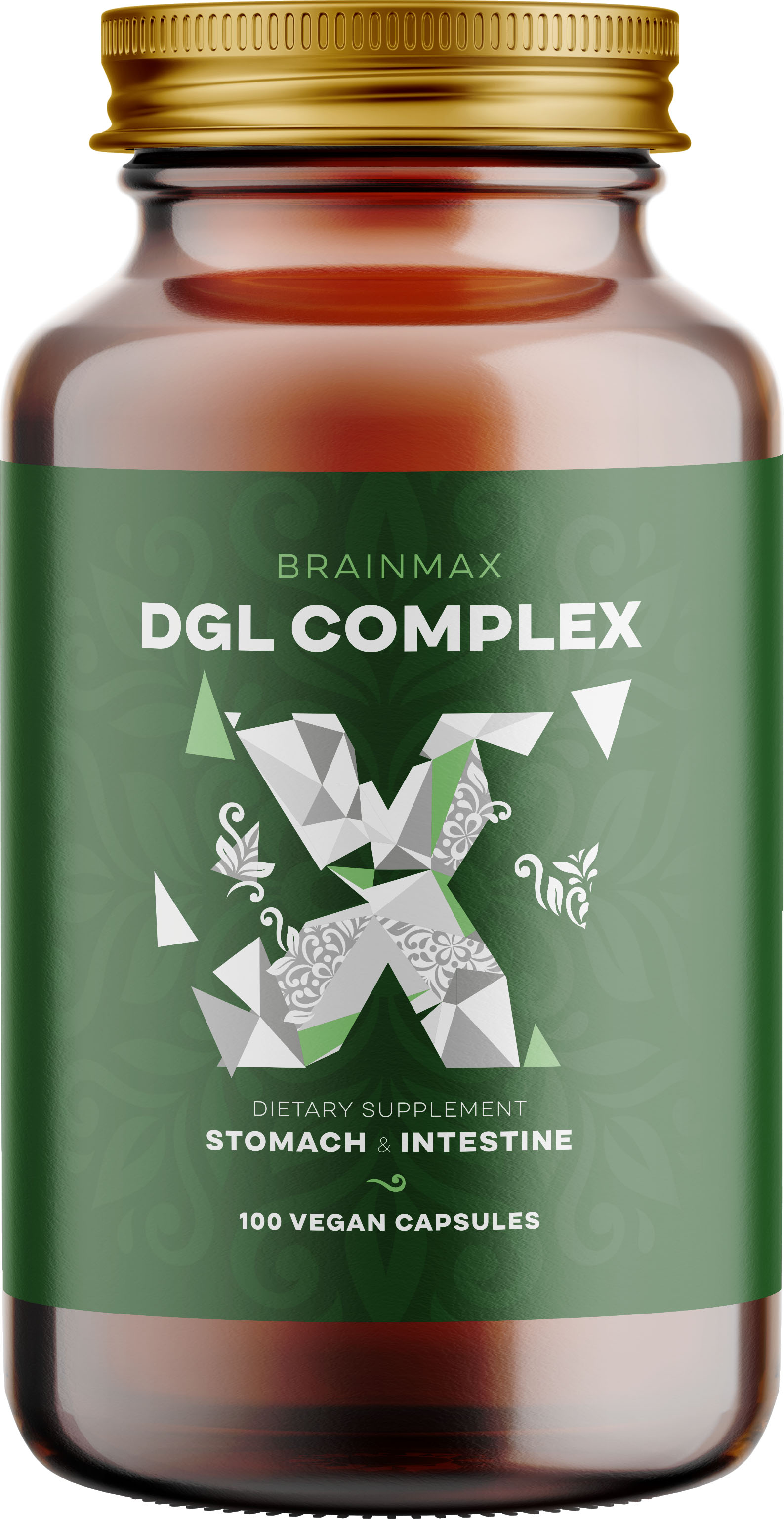 Levně BrainMax DGL Complex (Deglycyrrhizinovaná lékořice), 100 rostlinných kapslí Speciálně upravený extrakt lékořice s aloe vera pro podporu trávicího traktu, doplněk stravy