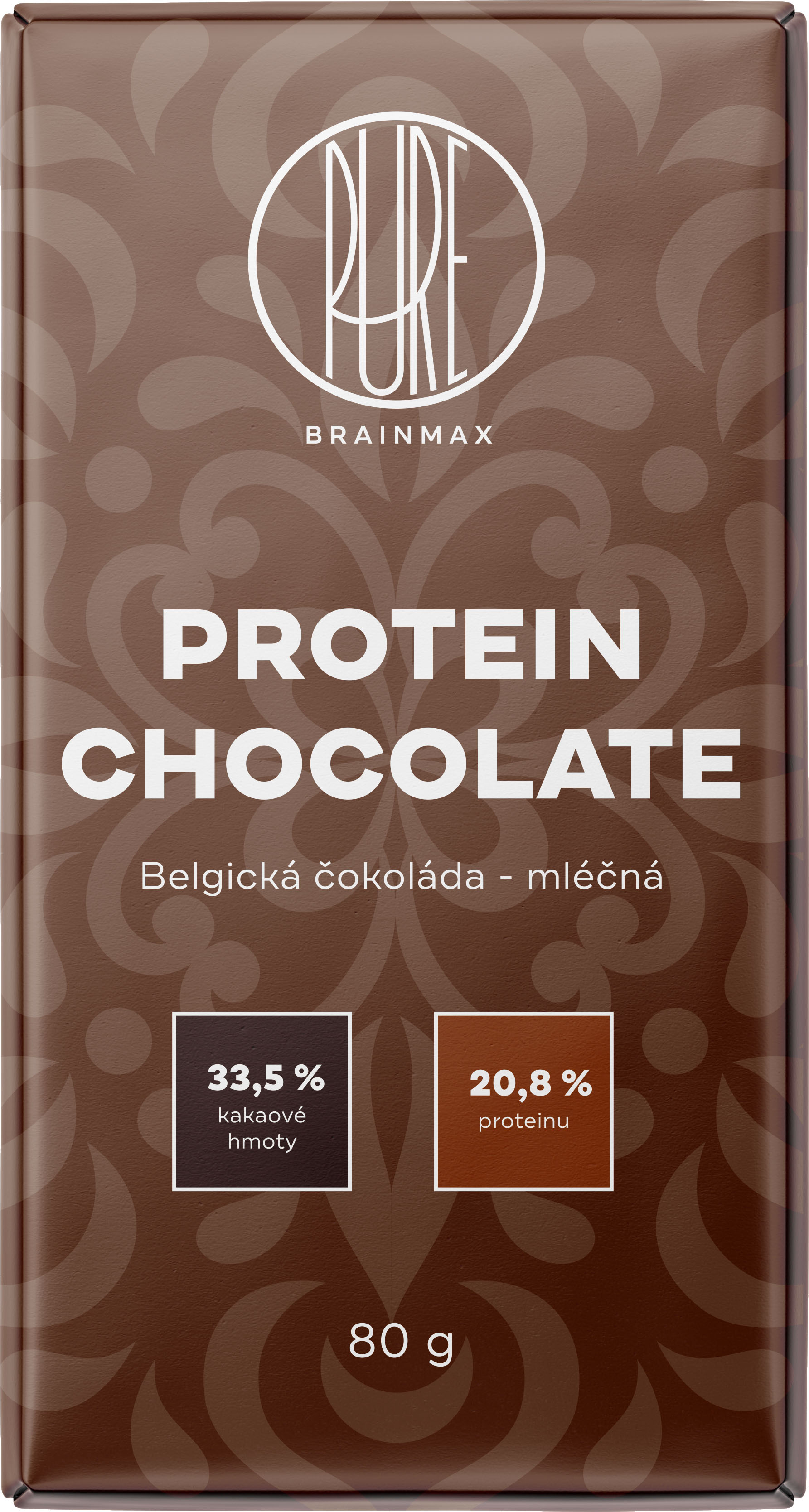 BrainMax Pure Protein čokoláda, mléčná, 80 g