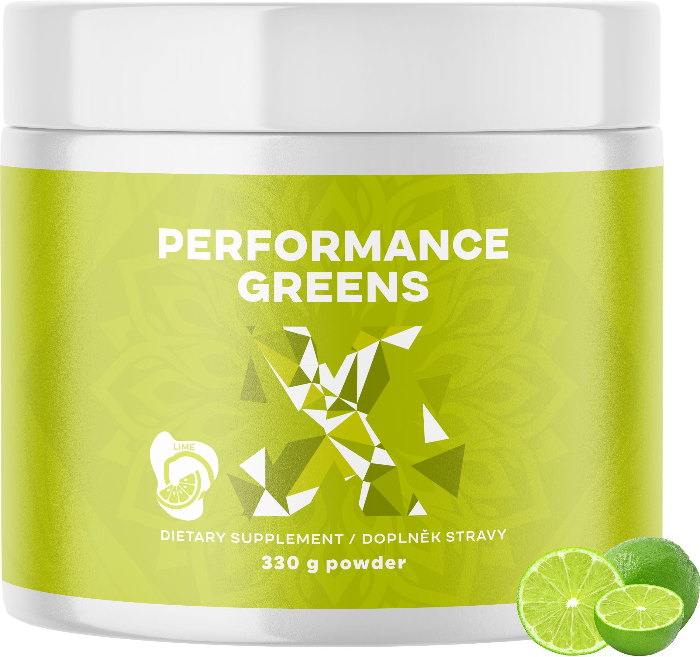 BrainMax Performance Greens, 33 dávek, 330 g 12 zelených super látek pro alkalizaci a detoxikaci organismu, doplněk stravy