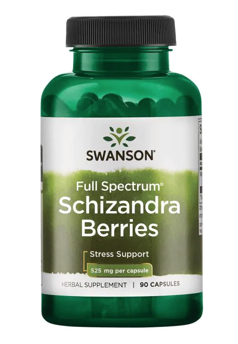 Levně Swanson Schizandra Berries (Klanopraška čínská), 525 mg, 90 kapslí