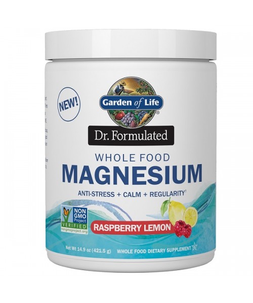 Levně Garden of Life - Magnesium Dr. Formulated (hořčík) - malina a citrón, 421,5 g