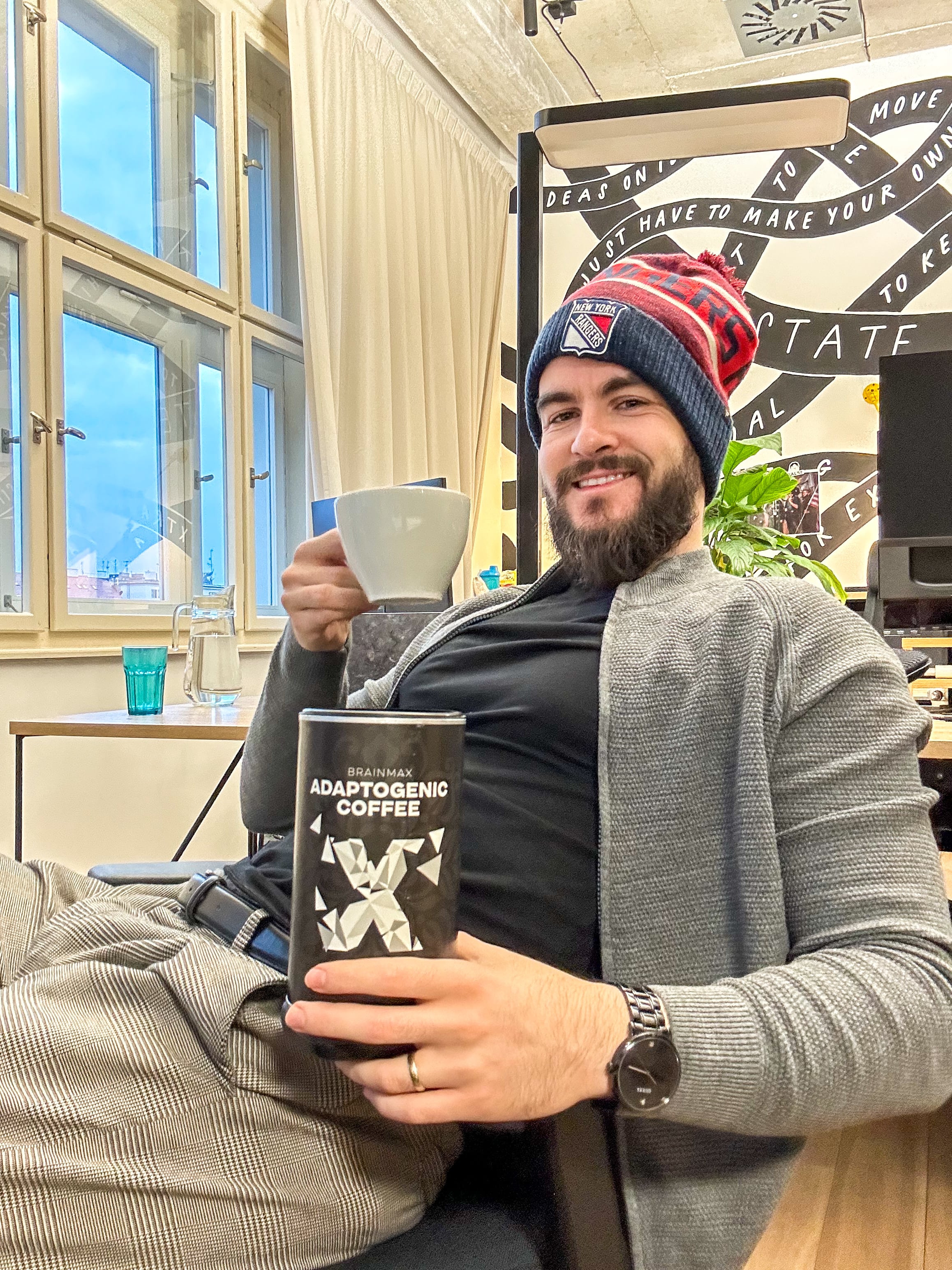 BrainMax Adaptogenic Coffee, Instantní BIO káva s adaptogeny, 300g Obrázek