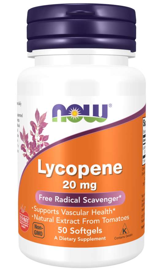 Now® Foods NOW Lycopene (Lykopen), 20 mg, 50 softgelových kapslí Obrázek