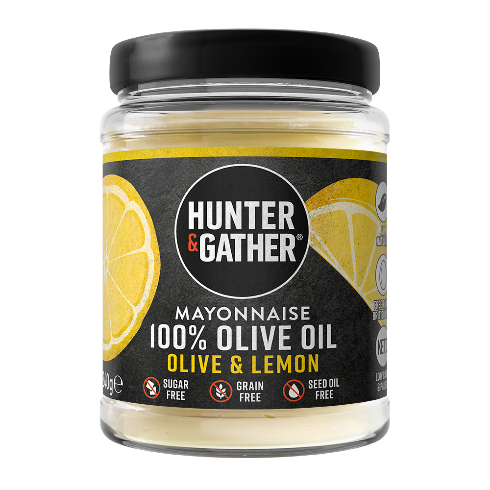 HUNTER & GATHER - Keto majonéza z olivového oleje s citronovou příchutí, 240 g