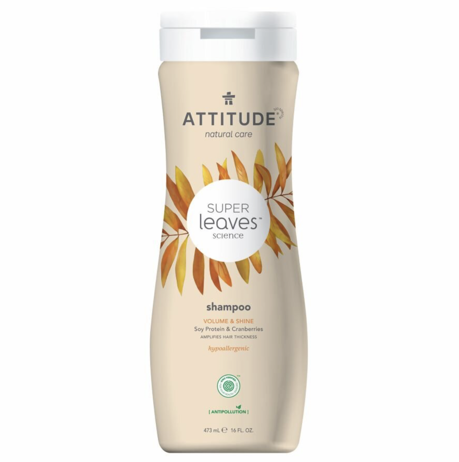 Attitude - Přírodní šampon Super leaves - lesk a objem pro jemné vlasy, 473 ml