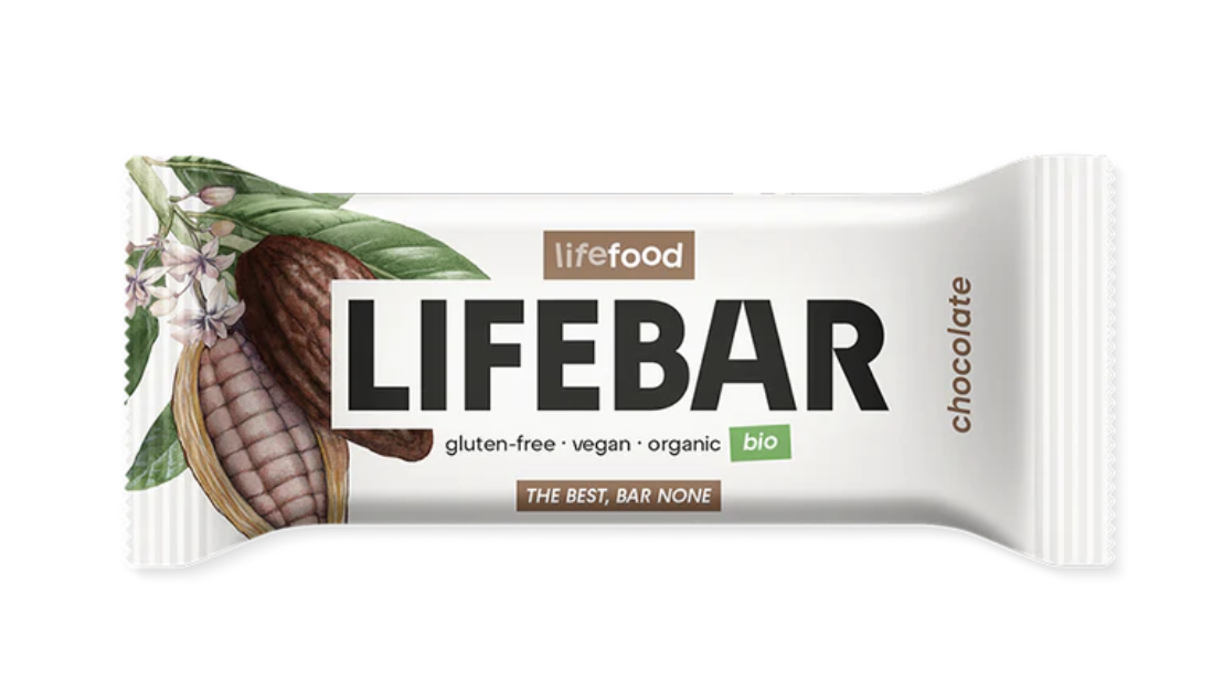LifeFood - Tyčinka Lifebar čokoládová BIO, RAW, 47 g CZ-BIO-001 certifikát