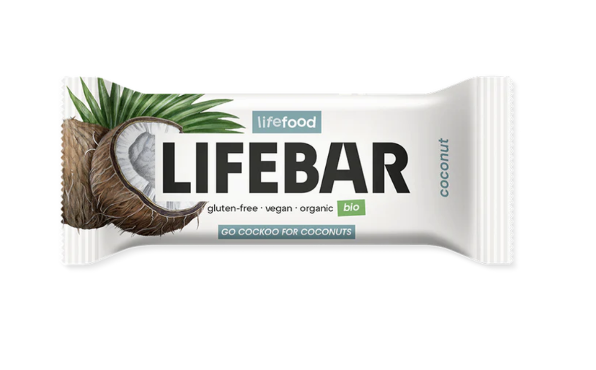 LifeFood - Tyčinka Lifebar kokosová BIO, 40 g CZ-BIO-001 certifikát