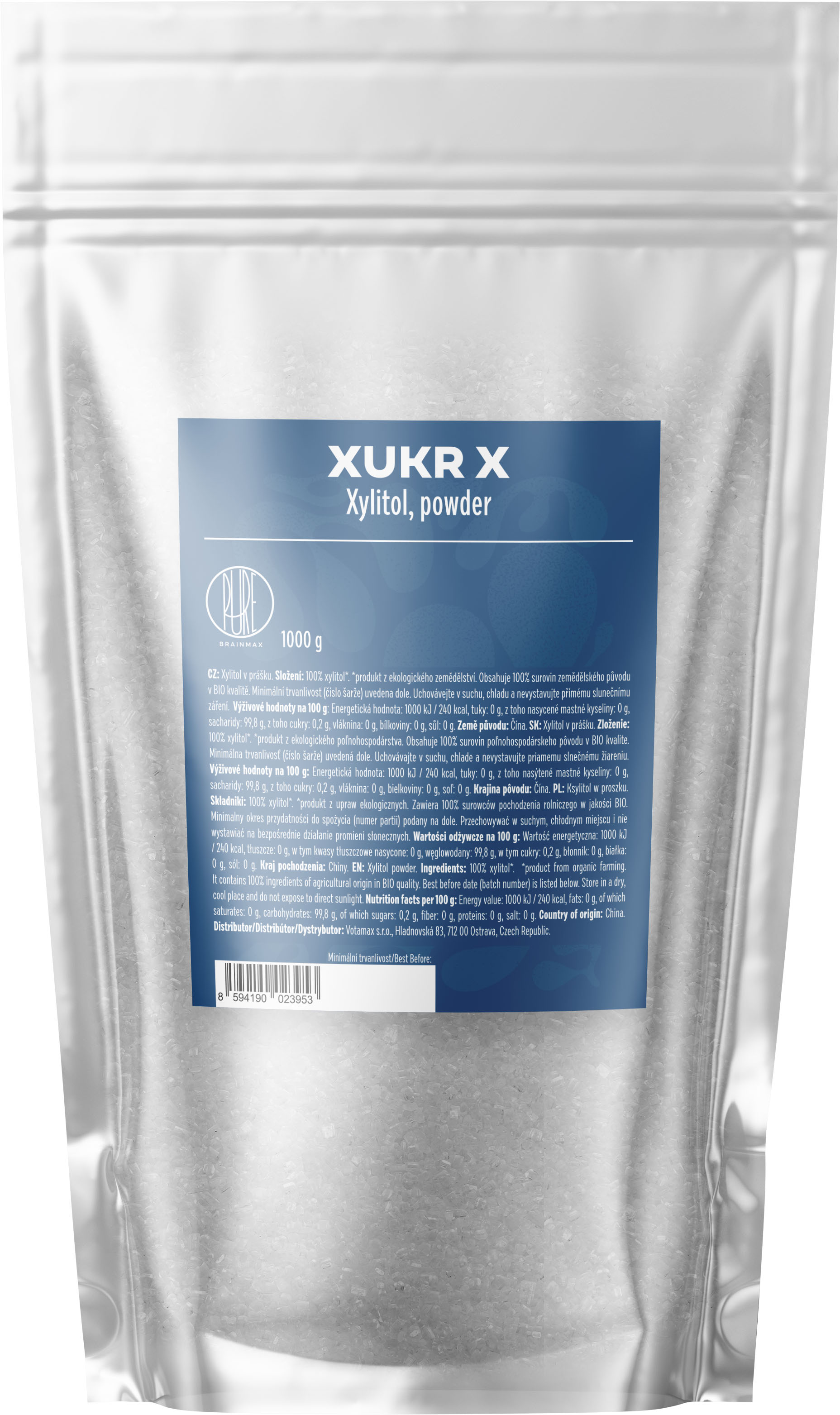 BrainMax Pure Xylitol, 1 kg Expirace 4/2024