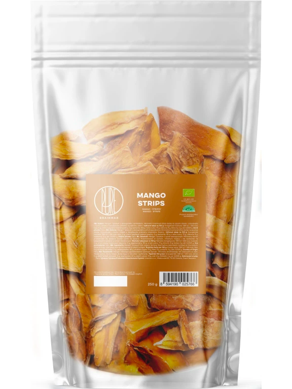 BrainMax Pure Mango, BIO, stripsy 250 g Obrázek