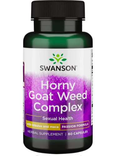 Levně Swanson Horny Goat Weed Complex (Škornice extrakt s Kotvičníkem a Macou), 60 kapslí