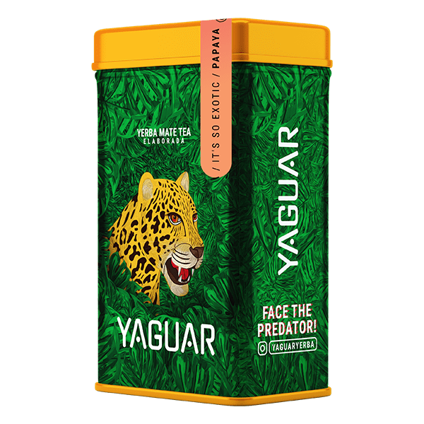 Yaguar Yaquar - Papaya 0,5 kg + plechová dóza Yerbera