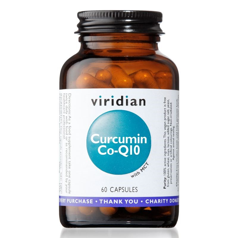 Levně Viridian Curcumin Co-Q10 60 kapslí (Kurkumin a Koenzym Q10)