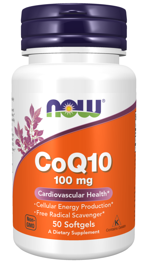Now® Foods NOW CoQ10 (koenzym Q10) 100 mg, 50 softgelových kapslí