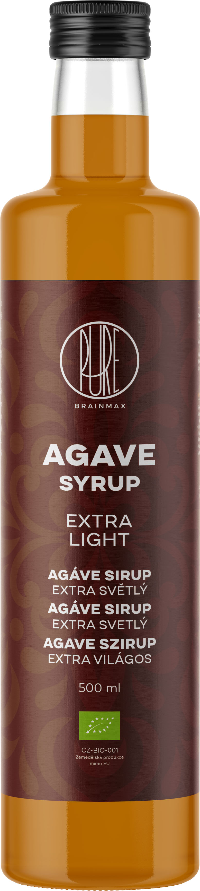 BrainMax Pure Agáve sirup, extra světlý BIO, 500 ml