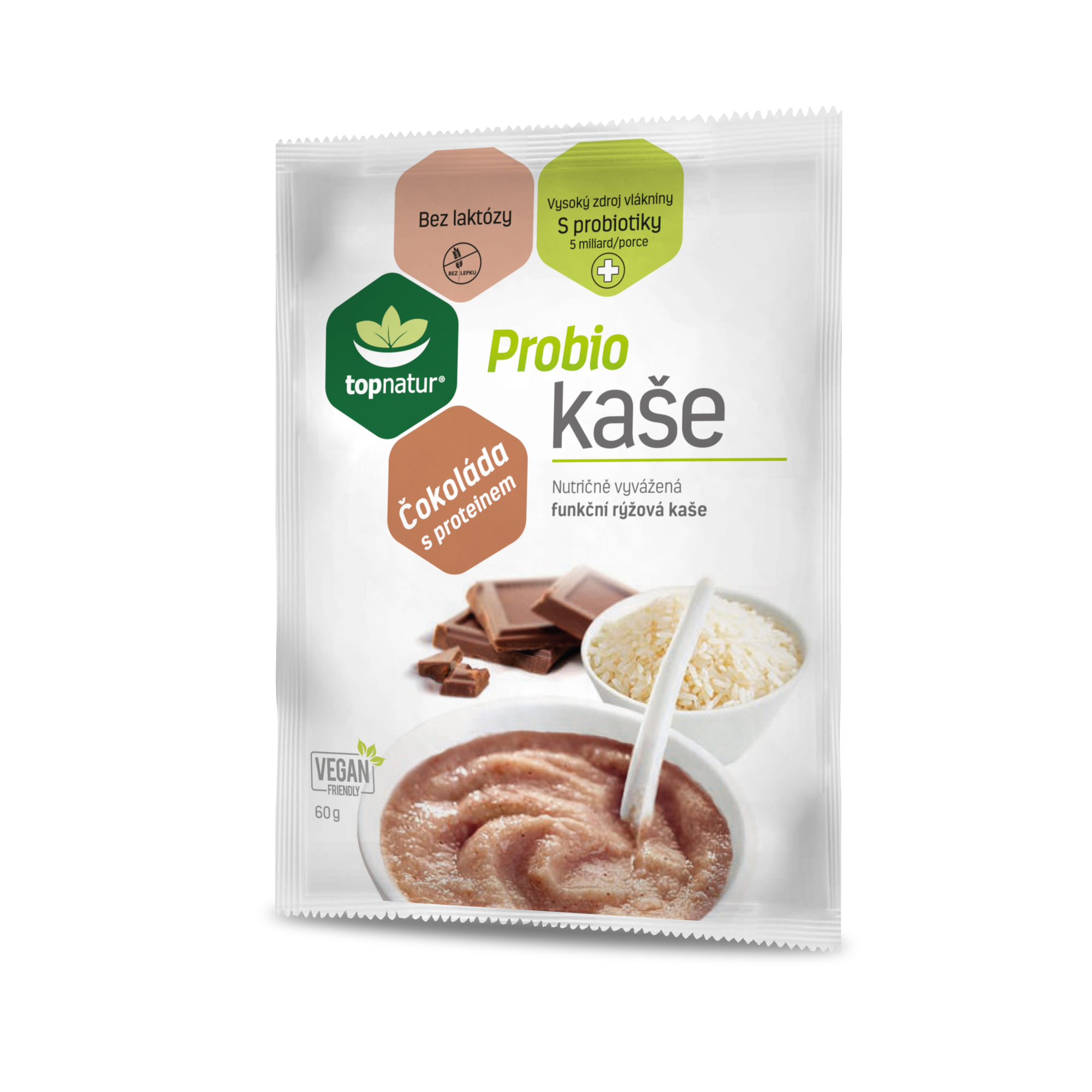 Levně Topnatur - Probio kaše, čokoláda s proteinem, 60 g