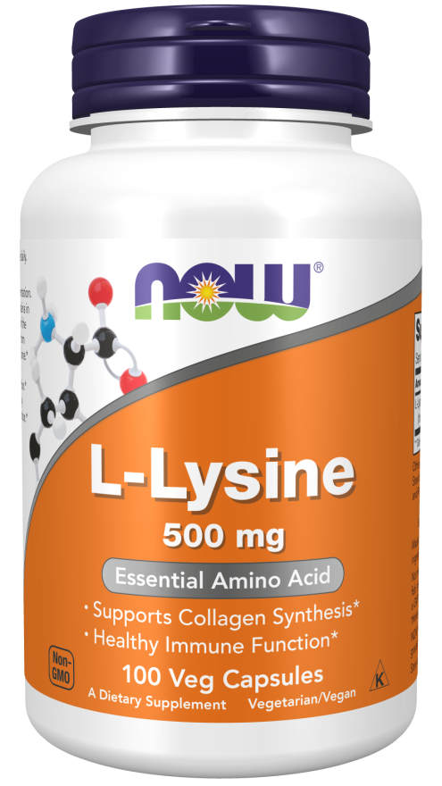 Levně Now® Foods Now L-Lysine (L-lysin), 500 mg, 100 kapslí