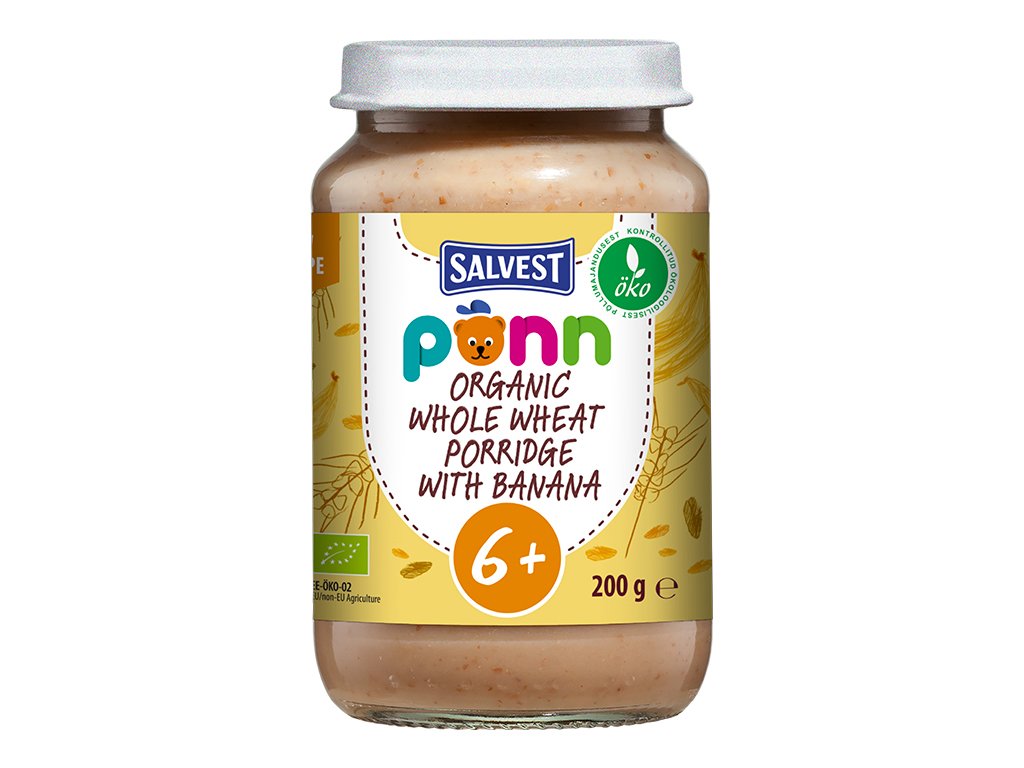 Salvest Põnn - Banán s ovesnými vločkami BIO, 200 g *CZ-BIO-001 certifikát
